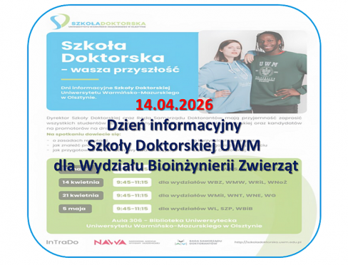 Dzień Informacyjny Szkoły Doktorskiej UWM - grafika ilustracyjna
